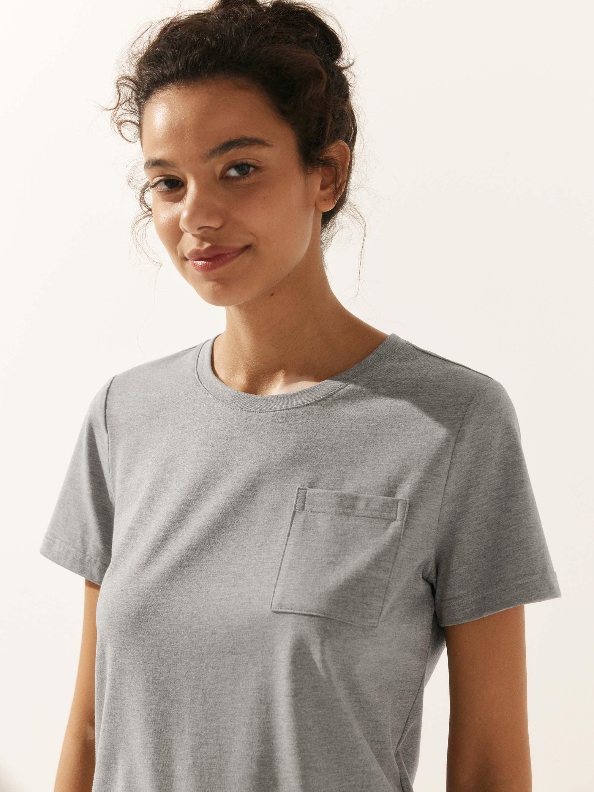 Stretch-Knit Bamboo Classic Basic Tee BELLE - Image 17