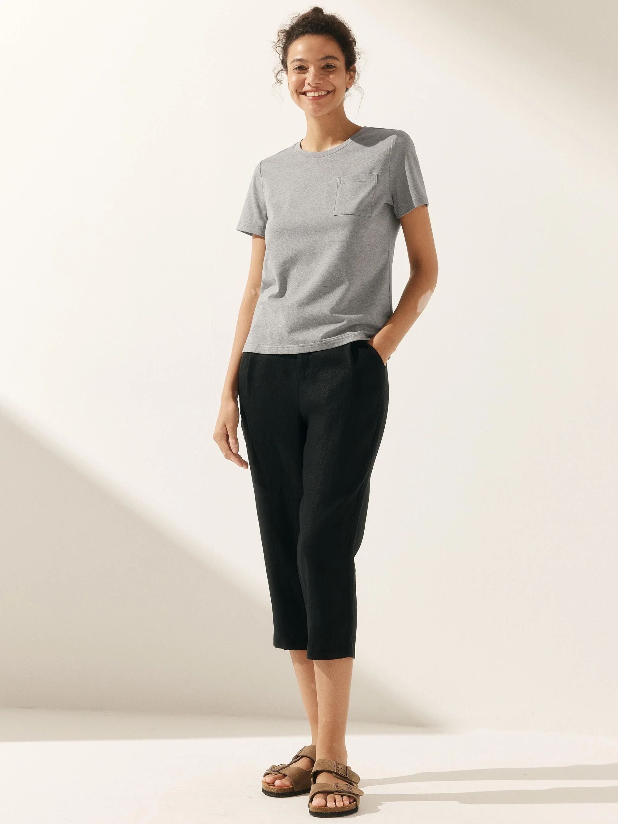 Stretch-Knit Bamboo Classic Basic Tee BELLE - Image 19