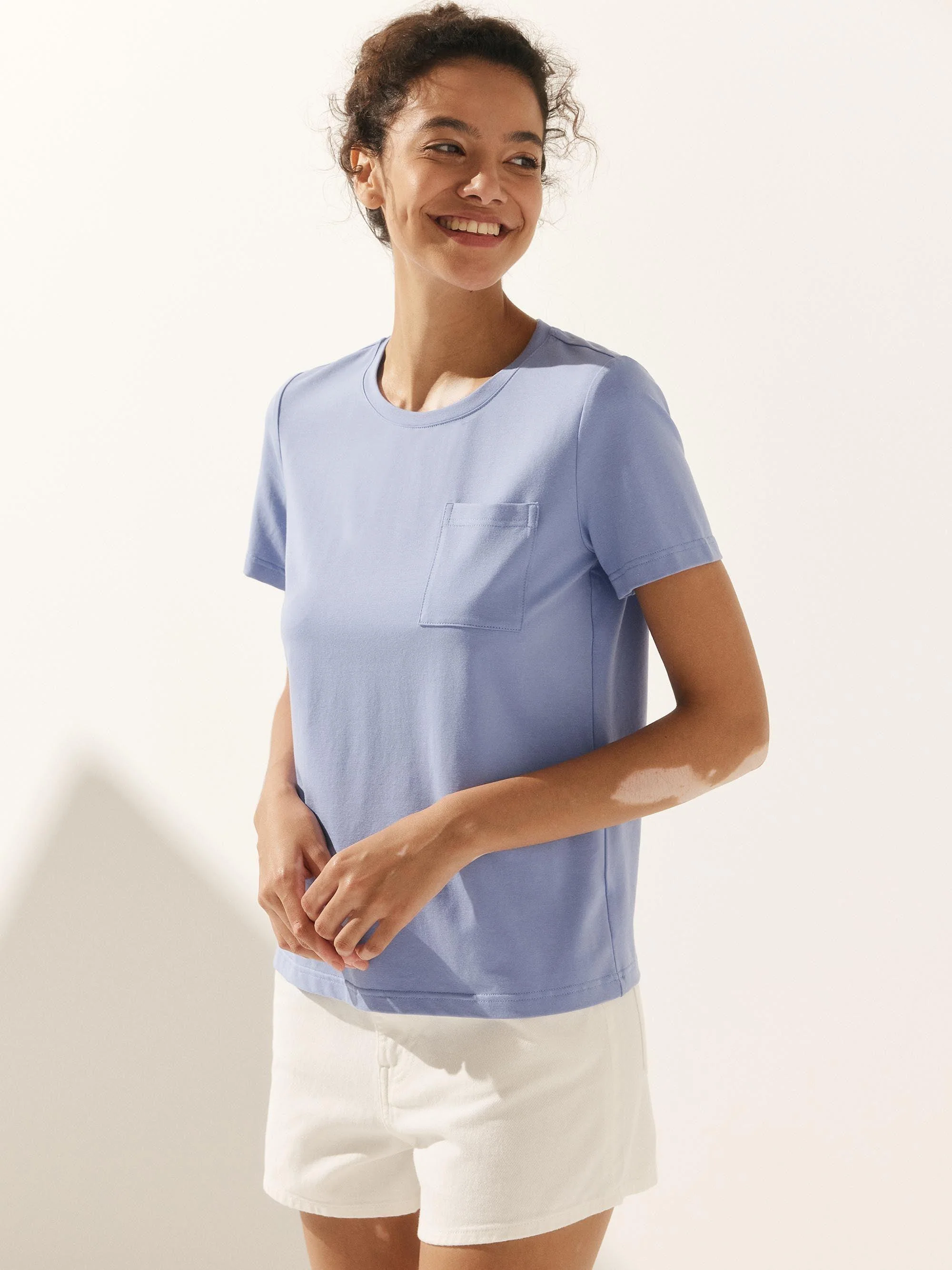 Stretch-Knit Bamboo Classic Basic Tee BELLE - Image 25