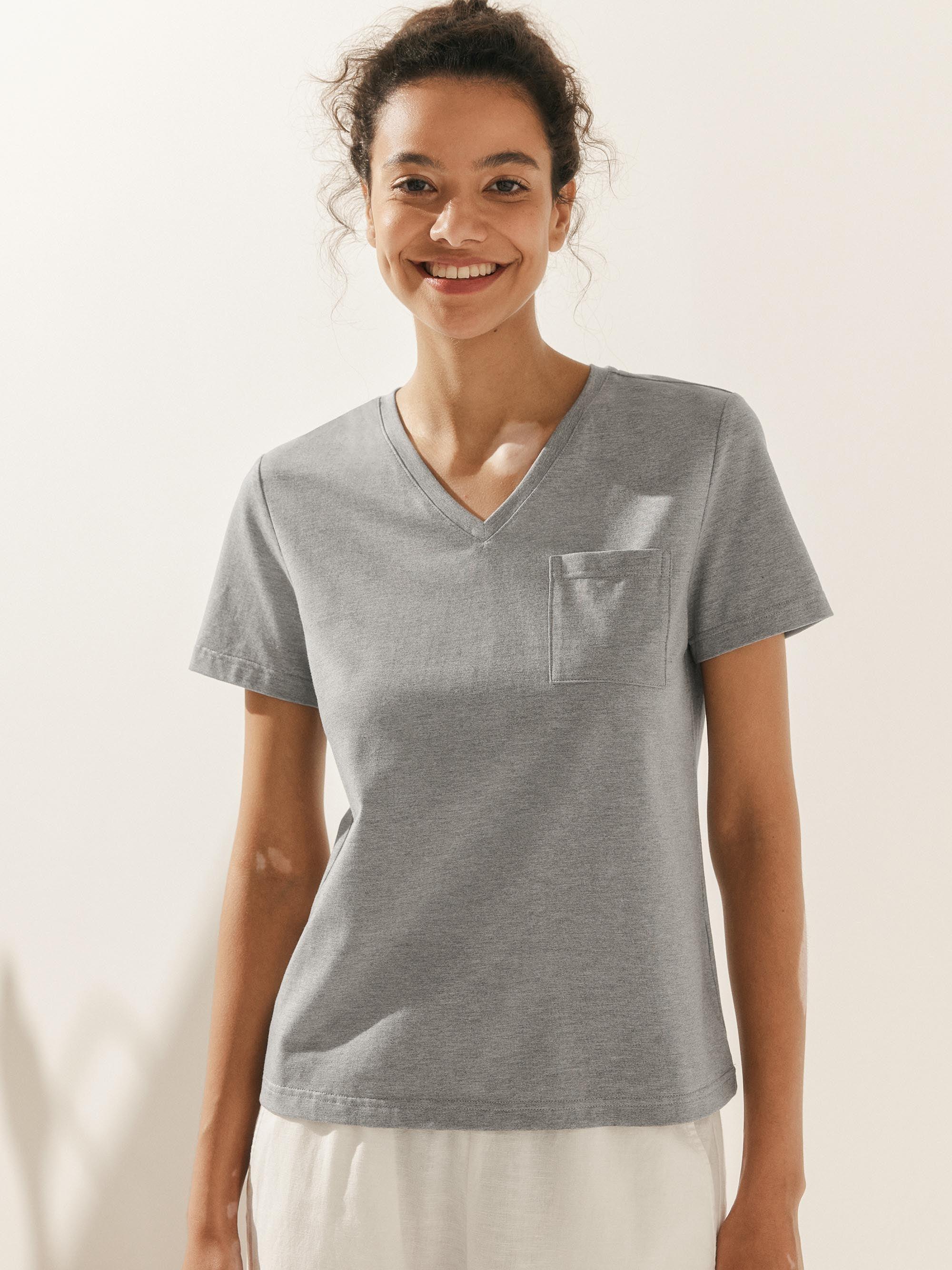 Stretch-Knit Bamboo Classic Basic Tee BELLE - Image 35