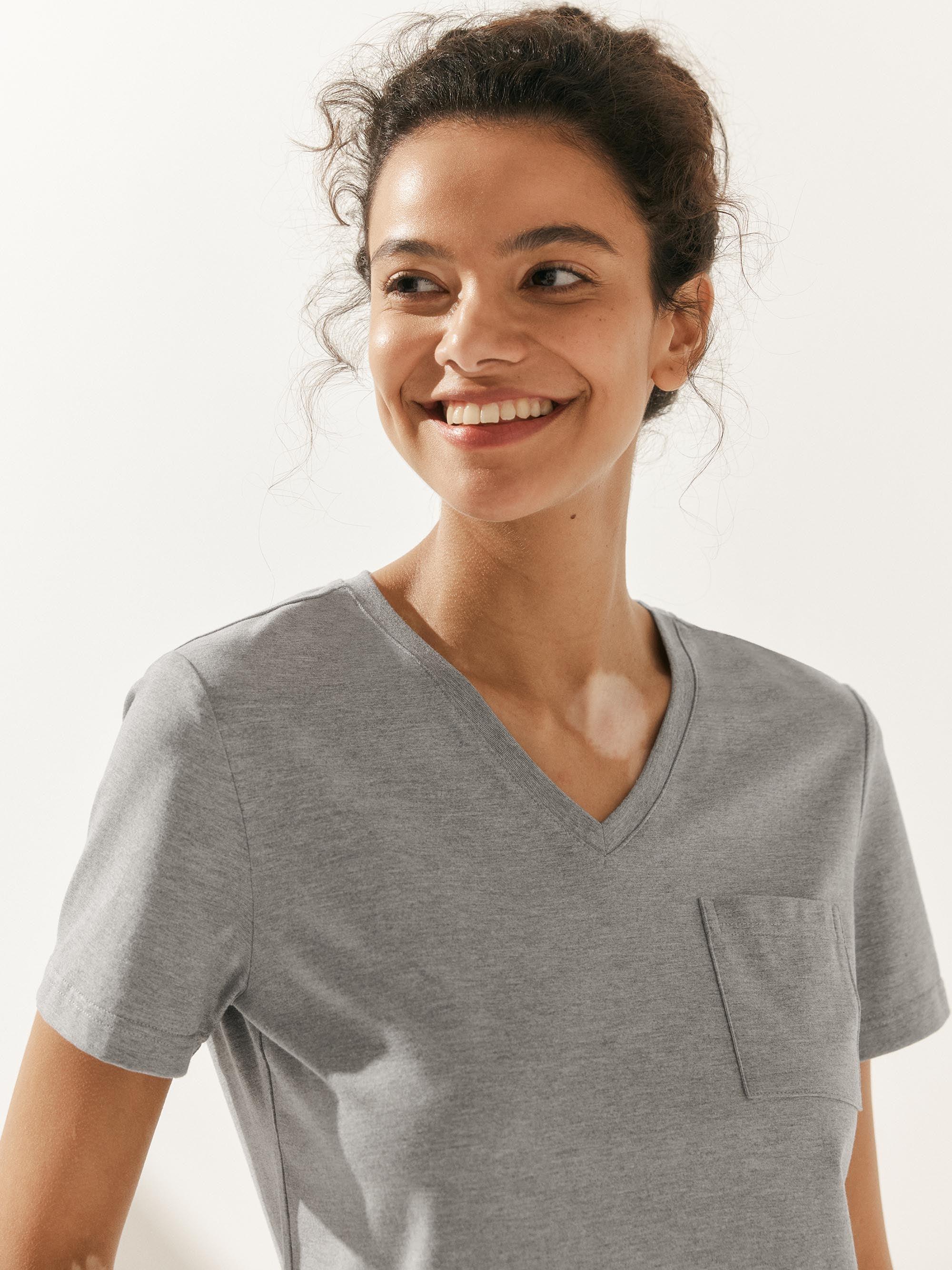 Stretch-Knit Bamboo Classic Basic Tee BELLE - Image 36