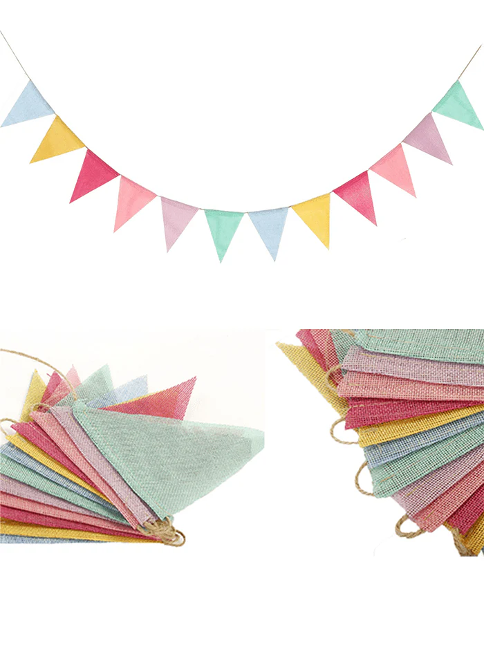 Sustainable Linen-Look Bunting Flags - Image 2