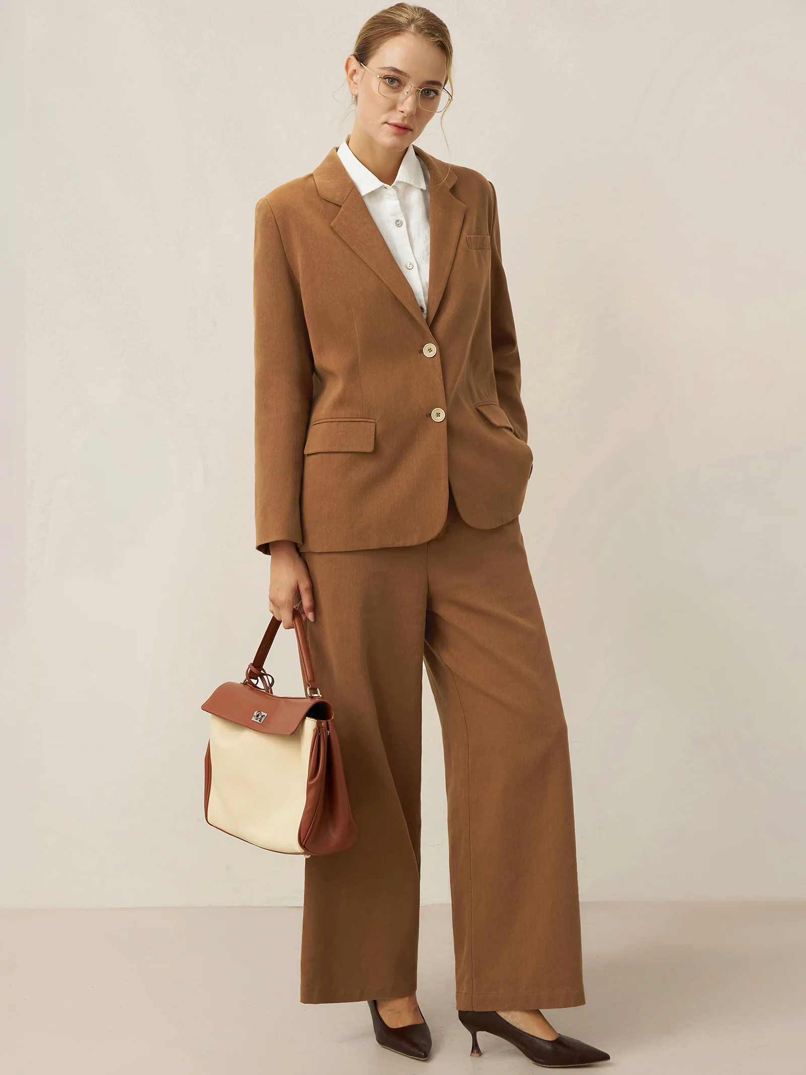 Lyocell Linen Drawstring Straight Leg Pants RACHEL - Image 12