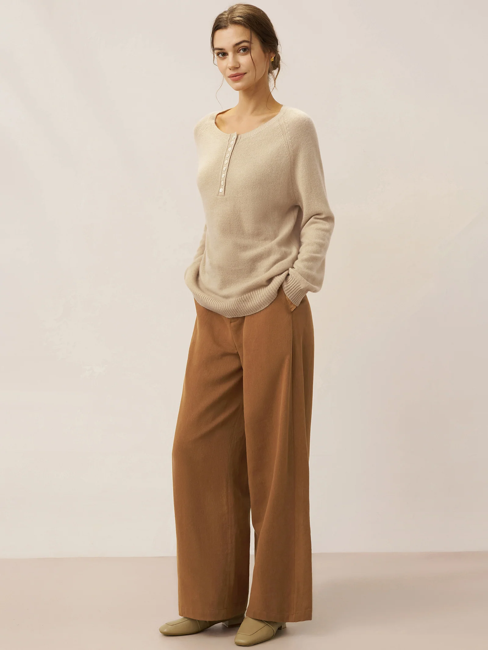 Lyocell Linen Drawstring Straight Leg Pants RACHEL - Image 5