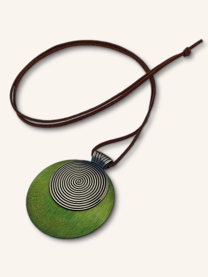 Vintage Wooden Rings Long Necklace - Image 7