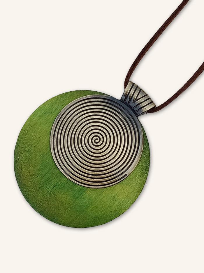 Vintage Wooden Rings Long Necklace - Image 9