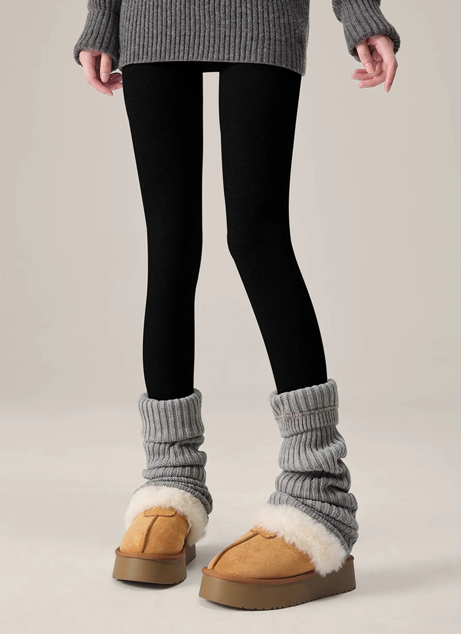 Wool Blend Lightweight Slimming Footed Tights
