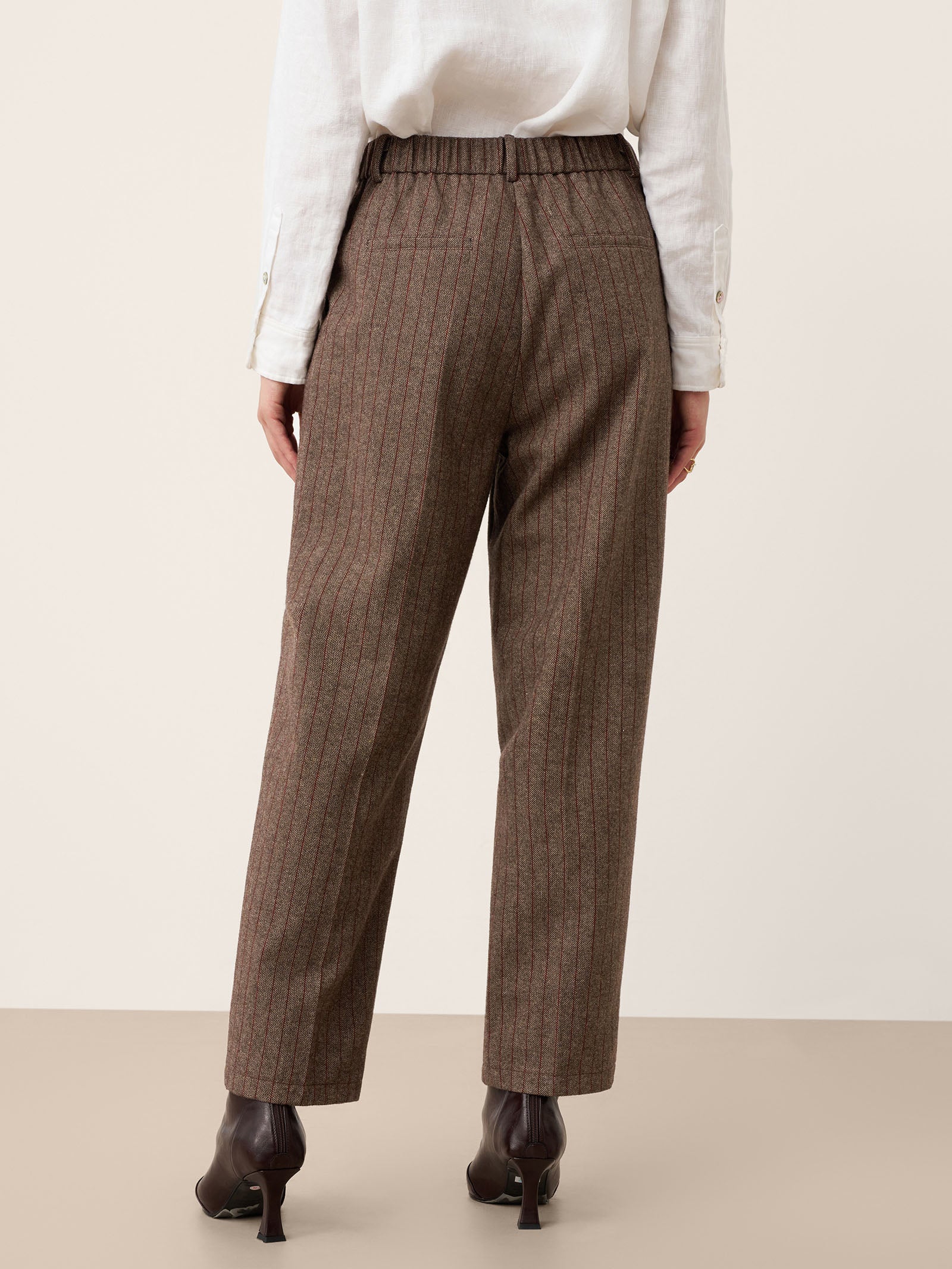 Wool Striped Tapered Tailored Trousers CASSIOPEIA - Image 3
