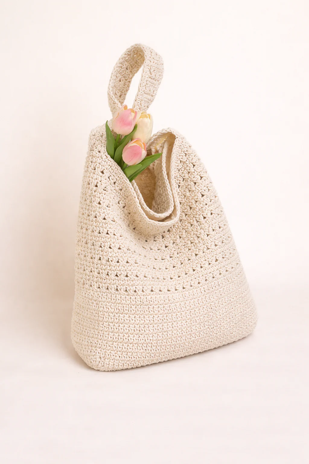 Woven Crochet Tote Bag Large Capacity Lightweight Shoulder Beach Bag - Image 6