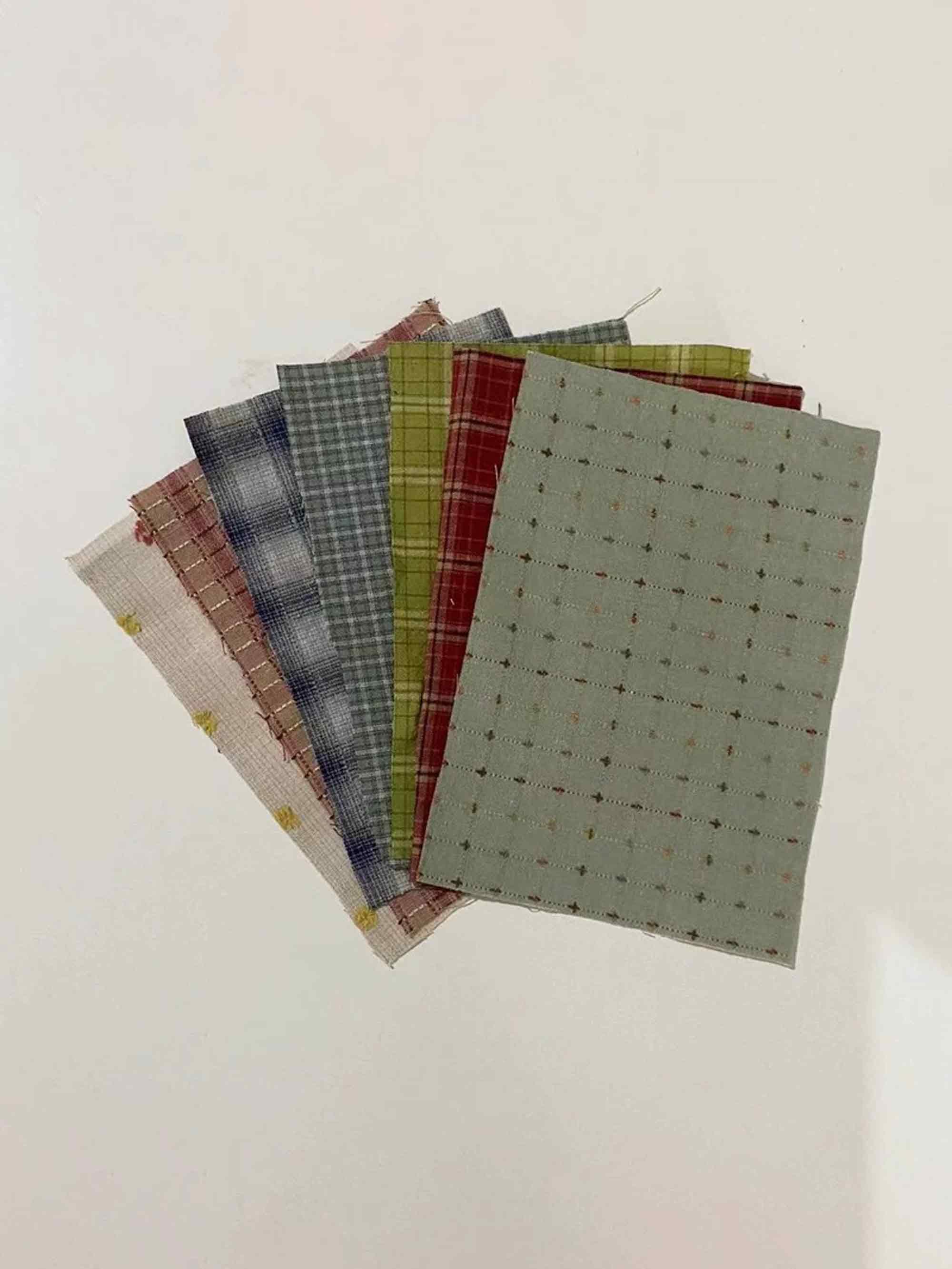 Yarn-Dyed Fabric Scraps for Clothes & Patchwork (10 Pieces) - Image 3