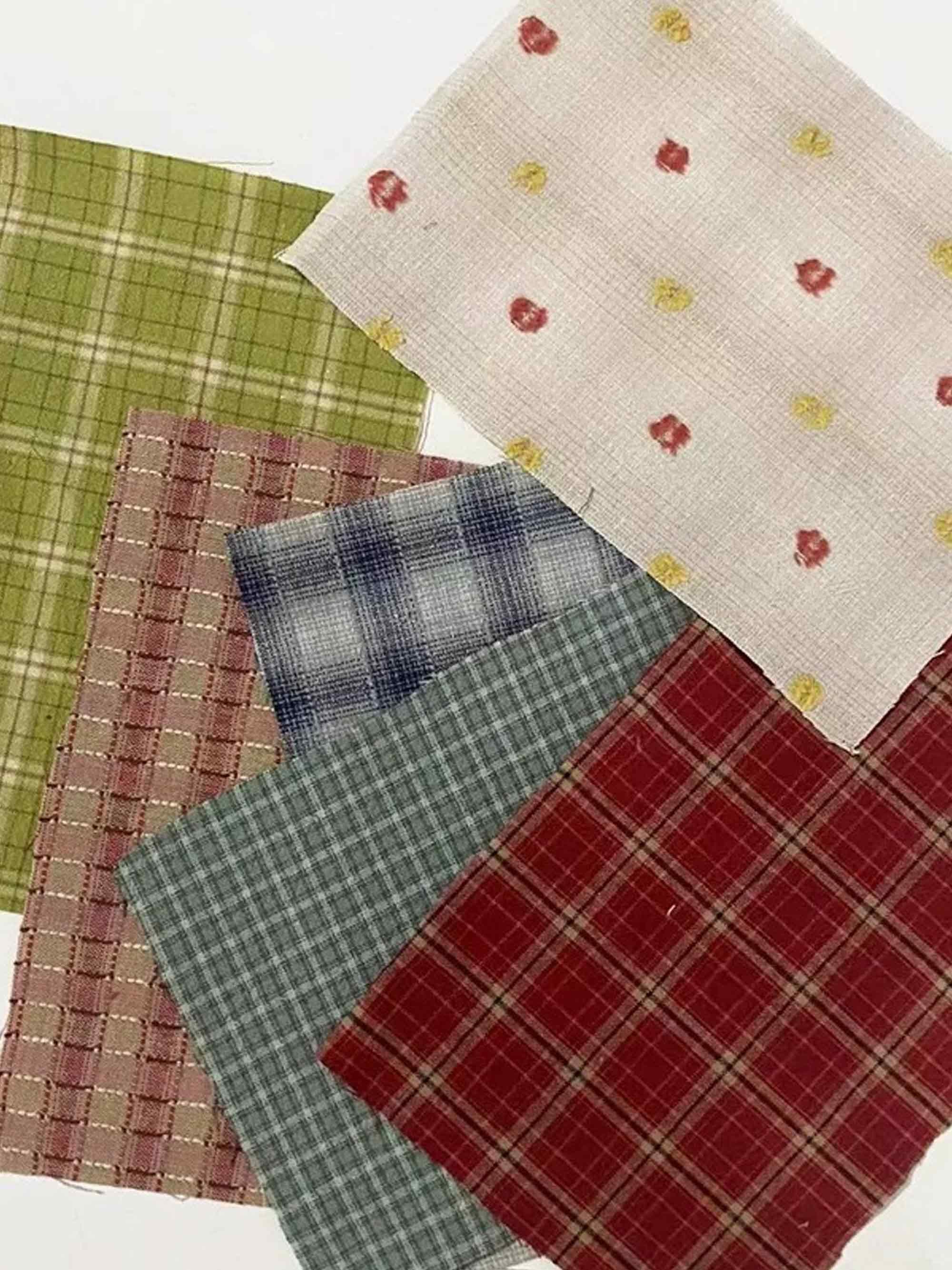 Yarn-Dyed Fabric Scraps for Clothes & Patchwork (10 Pieces) - Image 5