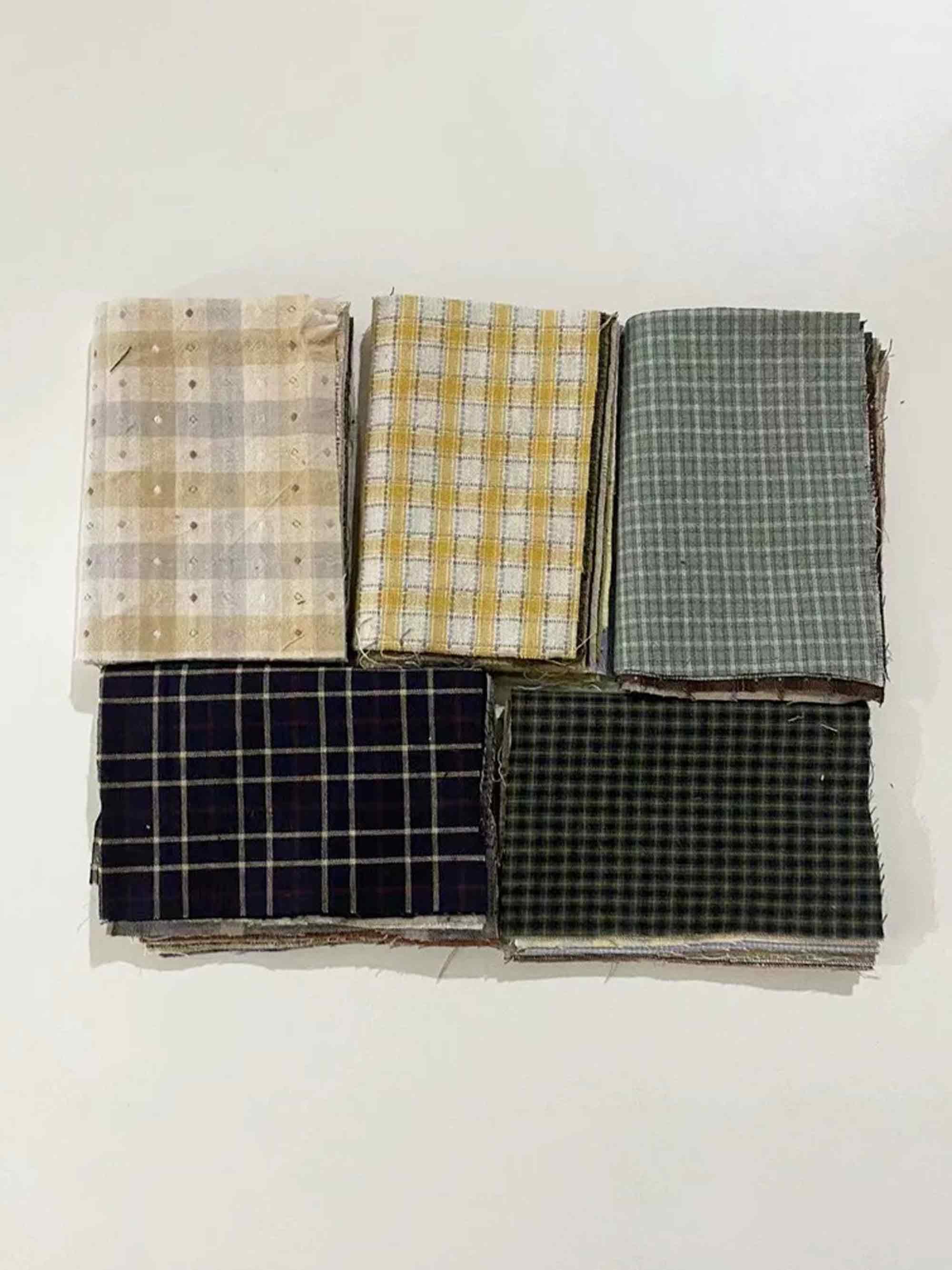 Yarn-Dyed Fabric Scraps for Clothes & Patchwork (10 Pieces) - Image 7