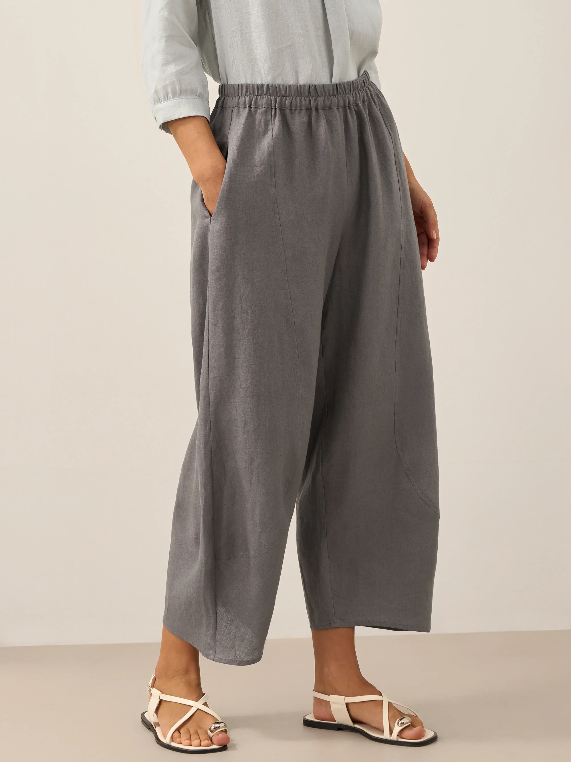 100% Linen Classic Ankle Pants ZOE - Image 11